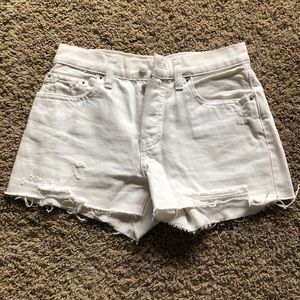 Free People white cut off shorts
